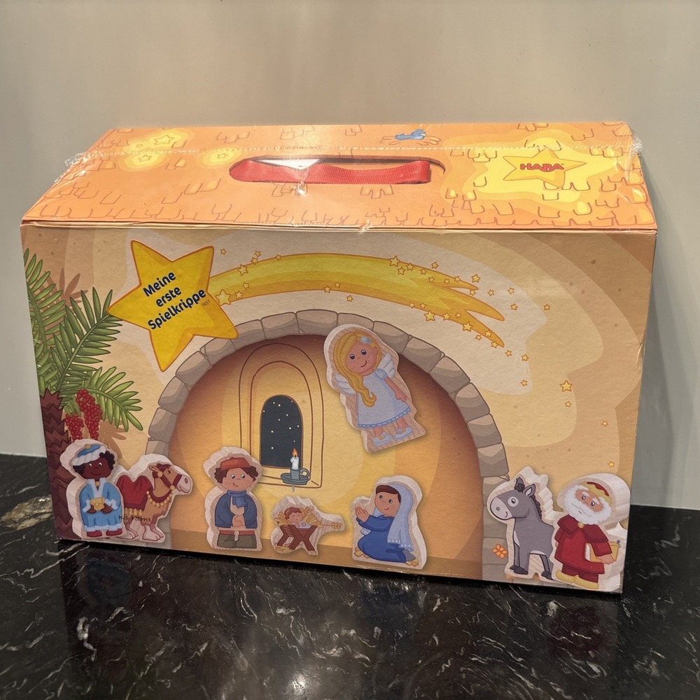 HABA Wooden Nativity Set 11 Figures Beechwood Spielkrippe New